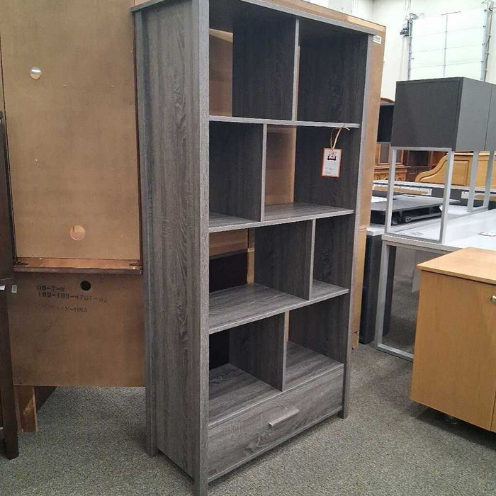 Gray Bookshelf w/ Drawer