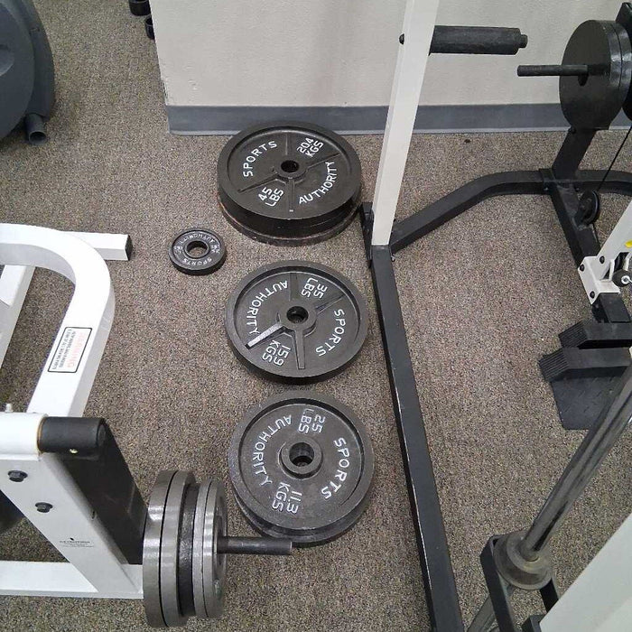 5 Pc Home Gym Rack, Leg, Pull & Weights