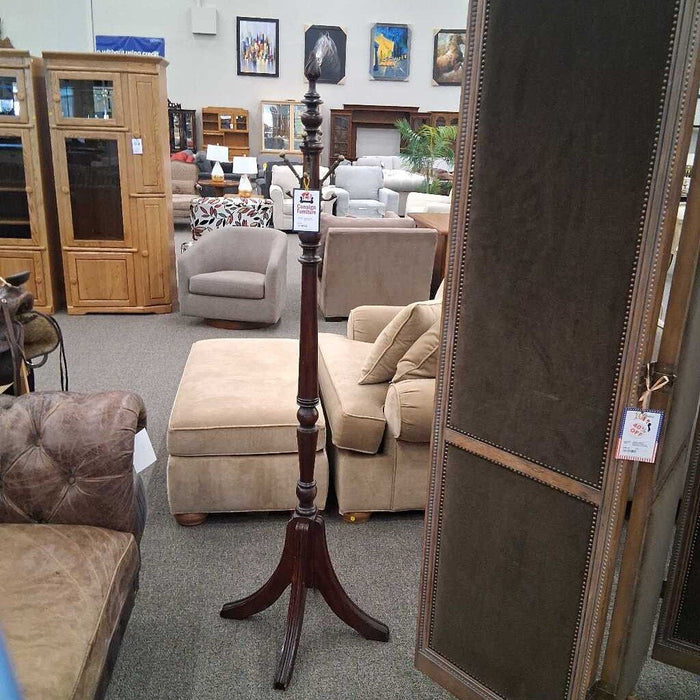 Dark wood coat rack