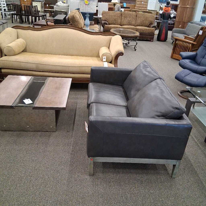Gray Modern Loveseat