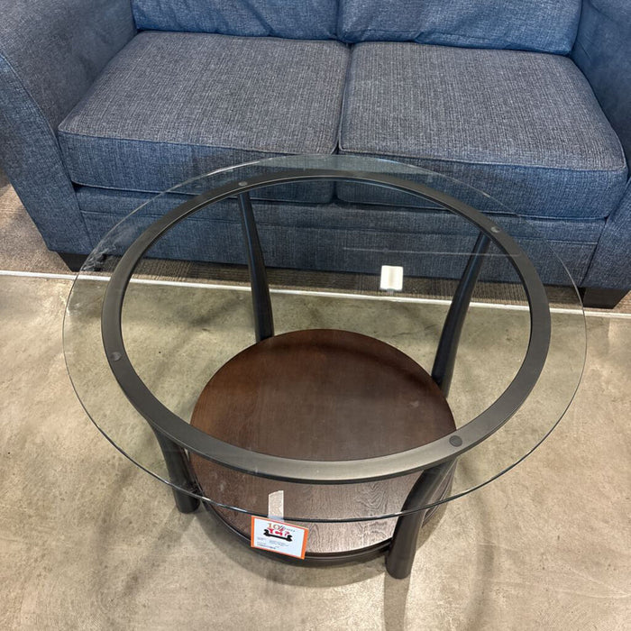 Glass Top Round Coffee Table