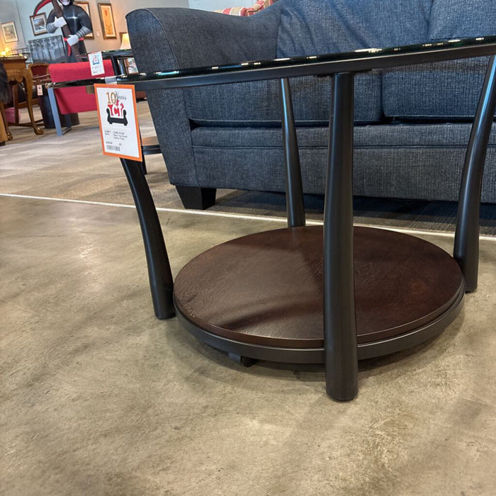 Glass Top Round Coffee Table