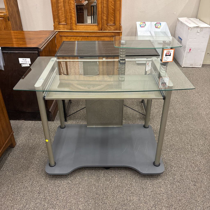 Glass & Metal Small Desk