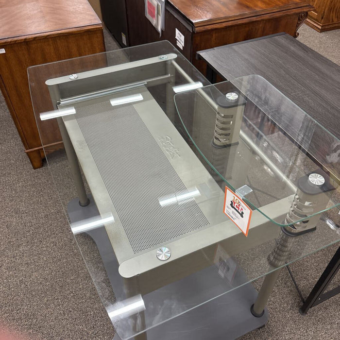 Glass & Metal Small Desk