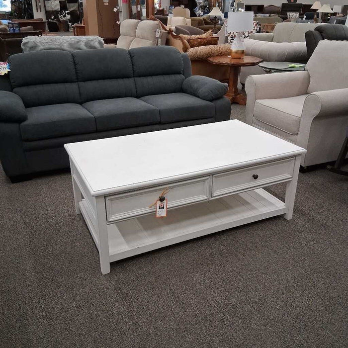 White 2 Dwr Coffee Table