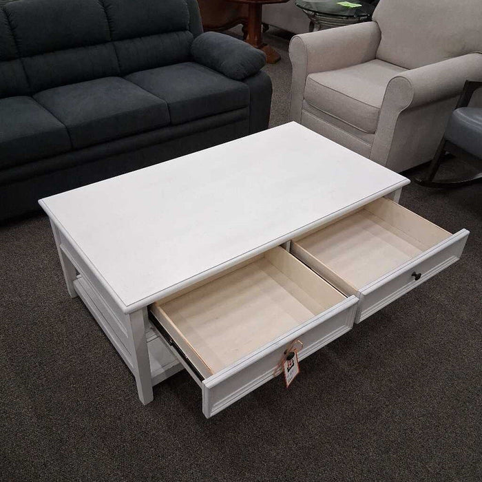 White 2 Dwr Coffee Table