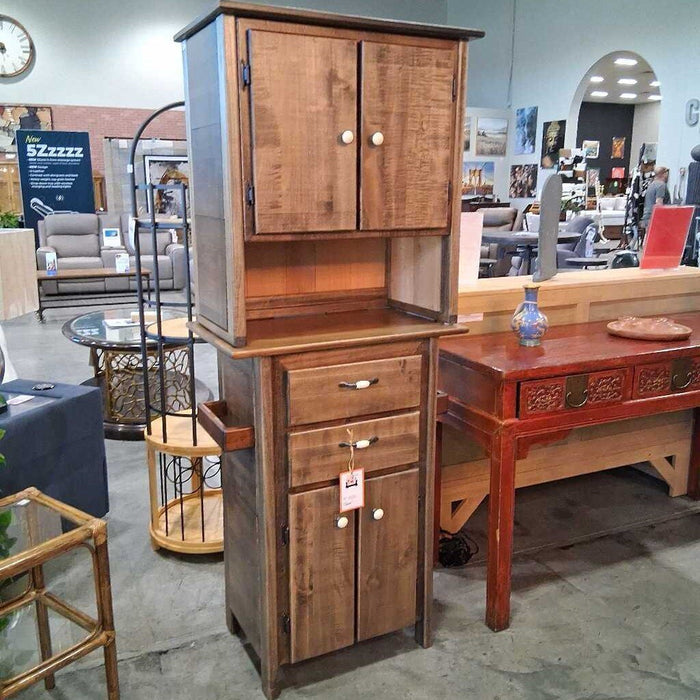 Custom 2 Pc Dark Wood Cabinet