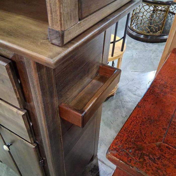 Custom 2 Pc Dark Wood Cabinet