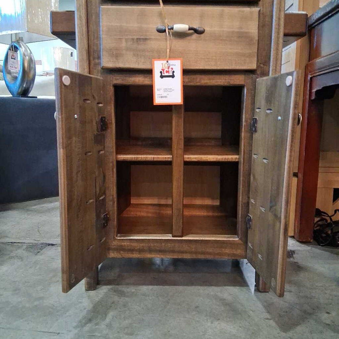 Custom 2 Pc Dark Wood Cabinet