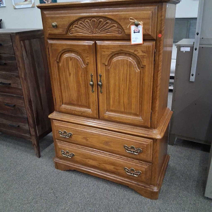 Oak Tallboy (Some Scratches on Top)