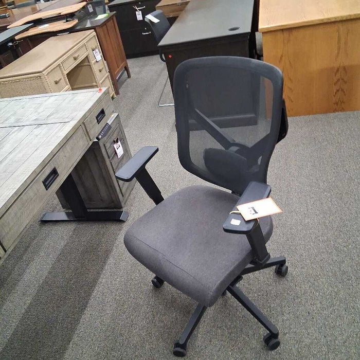 Black Office Chair Gray Fabric