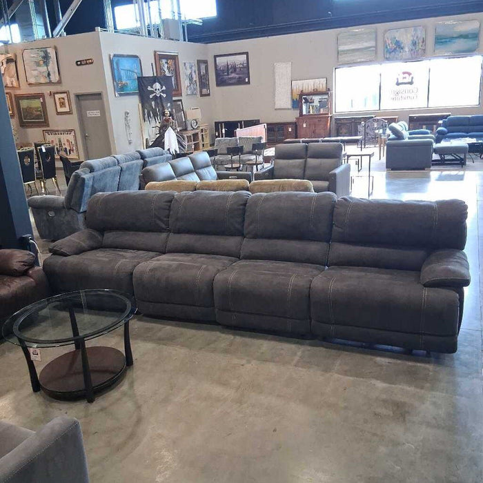 4 Pc Gray Fabric Power Reclining Sofa
