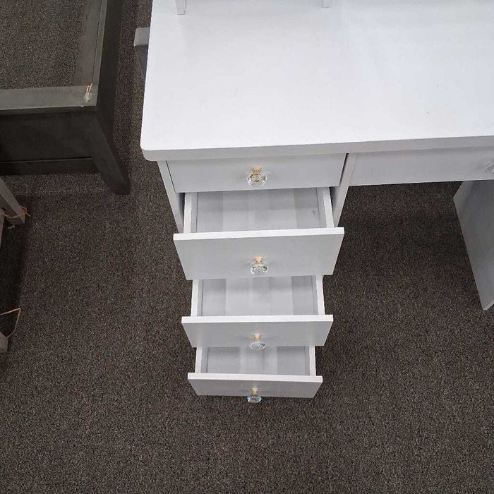 Small White Vanity w/ Mirror