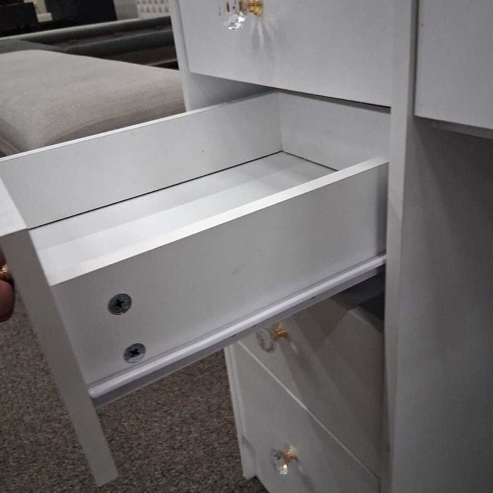 Small White Vanity w/ Mirror