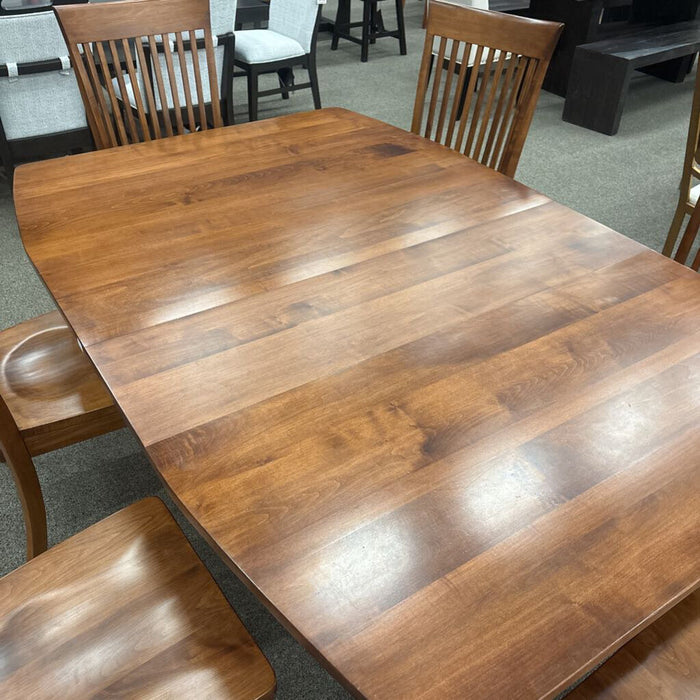 Amish Dining Table w/ 2L 6 Chairs