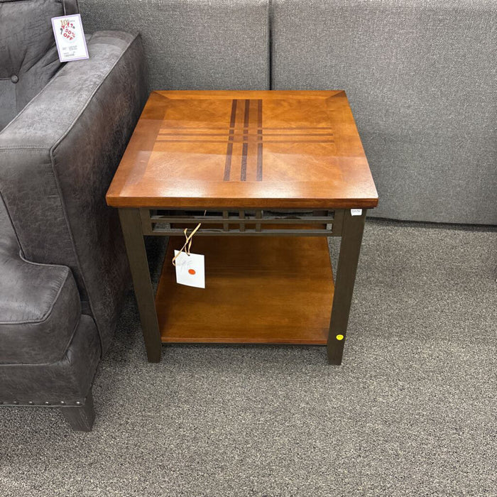 Metal & Wood End Table