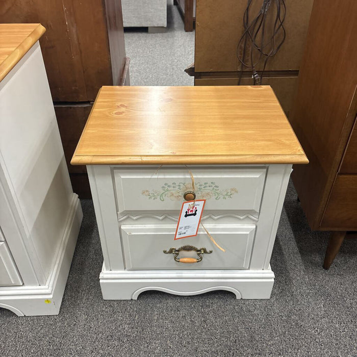 White & Brown Nightstand