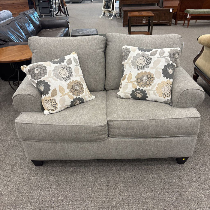 Gray Fabric Loveseat