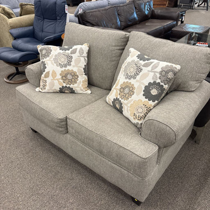 Gray Fabric Loveseat