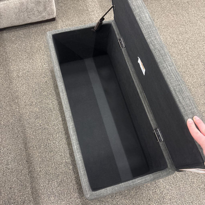 Gray Storage Ottoman