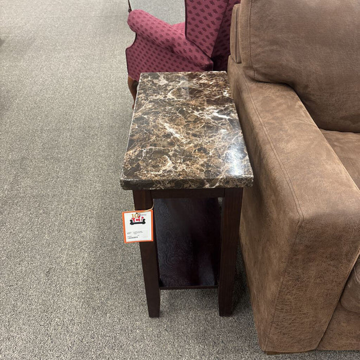 Faux Stone End Table