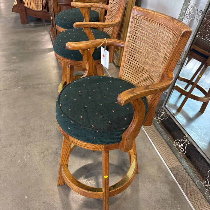 Set of 3 Oak Barstools