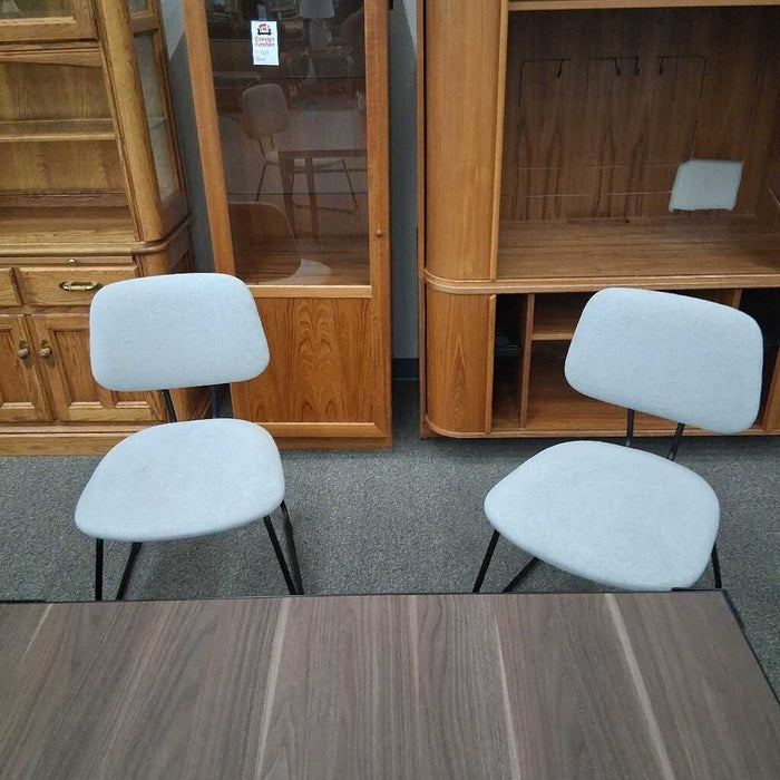 Industrial Dining Table w/ 4 Gray Chairs