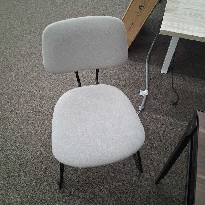 Industrial Dining Table w/ 4 Gray Chairs