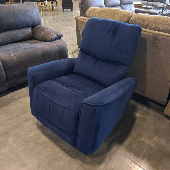 Blue Fabric Pwr Rocking Recliner