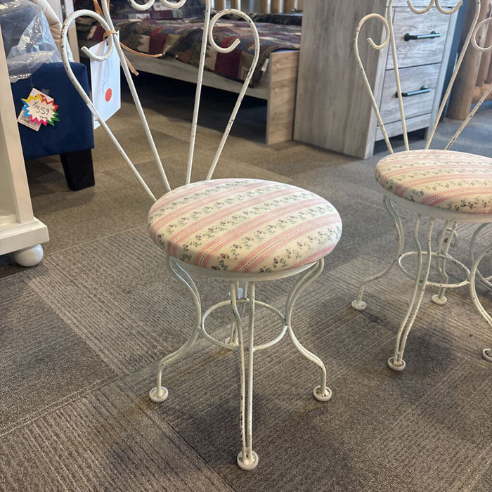 Pair of Vintage Metal Frame Kids Chairs