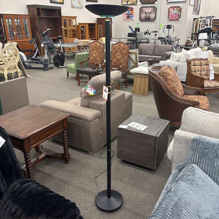 Tall Black Torch Floor Lamp