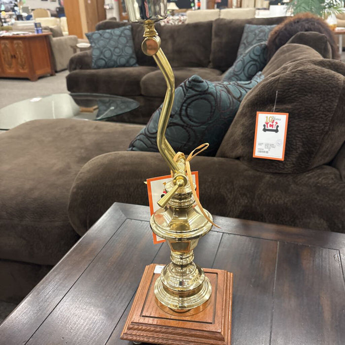 Brass Adj Table Lamp