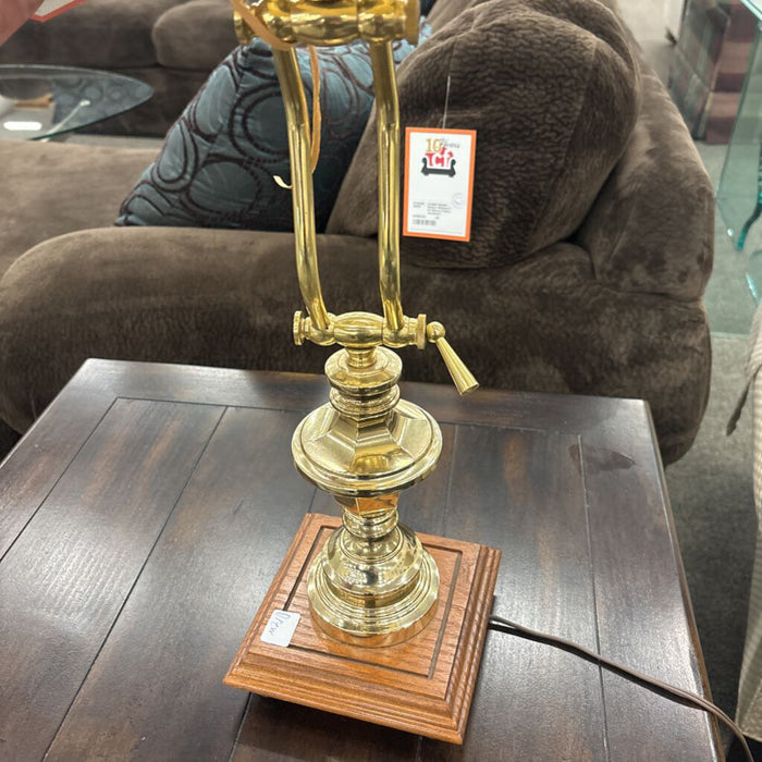 Brass Adj Table Lamp