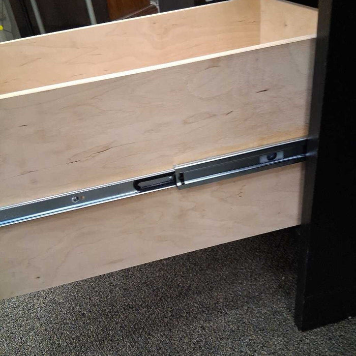 Modern Black & White Desk w/ Cabinet