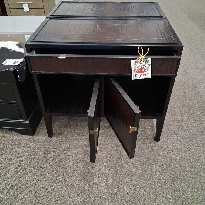 Pair of Mcguire Furniture Bamboo Nightstands