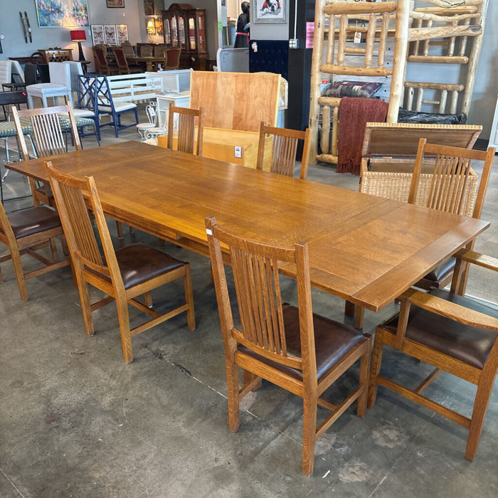 Stickley Mission Style Dining Table w/ 8 Chairs
