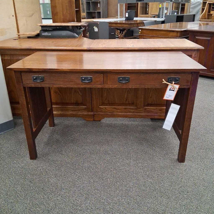 Stickley Mission Style Dark Wood Desk (DMG)