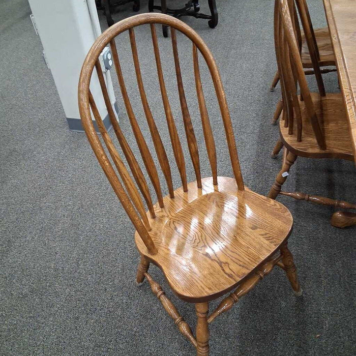 Oak Dining Table w/ 8 Ch 4L