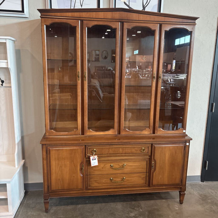 2 Pc Vintage MCM Hutch