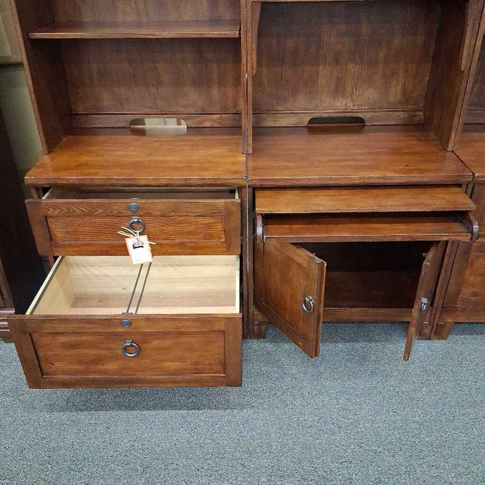 6 Pc Dark Wood Wall Unit