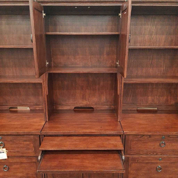 6 Pc Dark Wood Wall Unit
