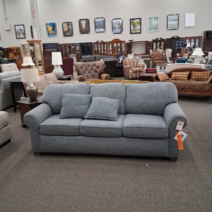 Flexsteel Blue Fabric Sleeper Sofa