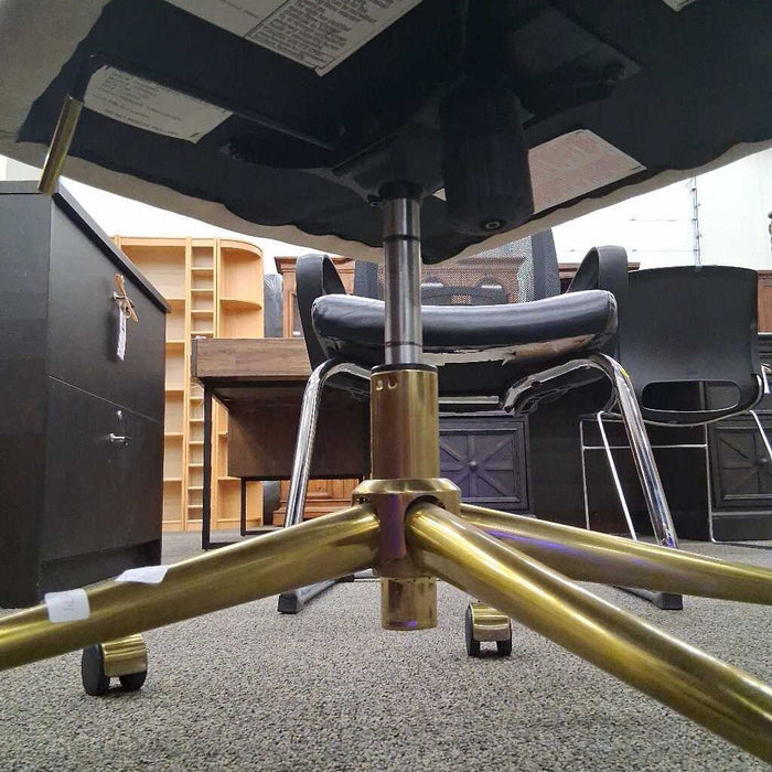 White & Gold Office Chair
