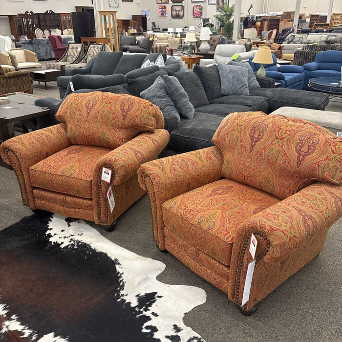 Lane Red Pattern Accent Chair