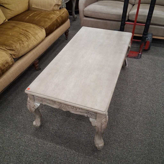 Gray Ornate Coffee Table