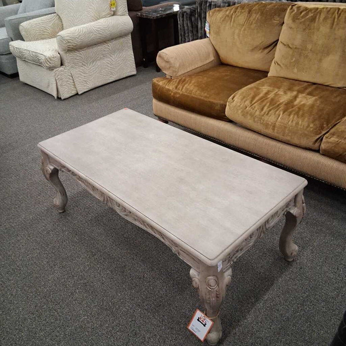 Gray Ornate Coffee Table