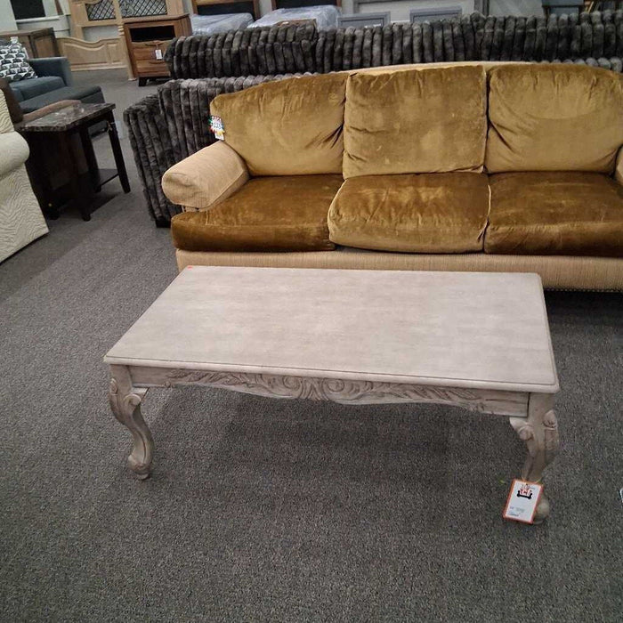 Gray Ornate Coffee Table