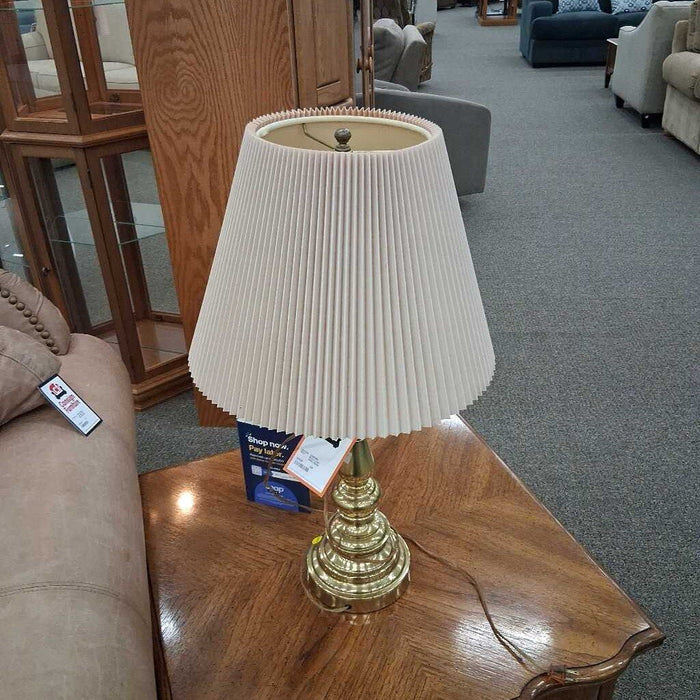 Brass Lamp White Shade