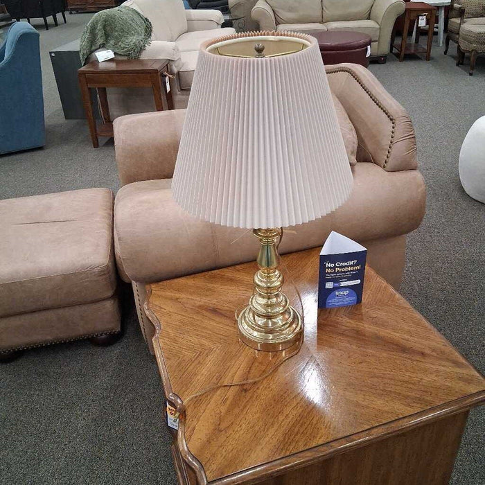 Brass Lamp White Shade