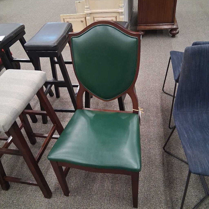 Green Leather Accent Chair